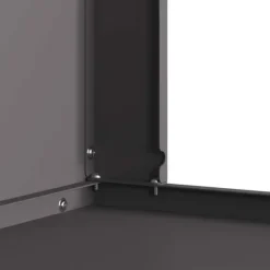 Vedeldad eldhäll med skorsten - Utomhus eldstad i svart stål | Storlek: 60x40x96 cm