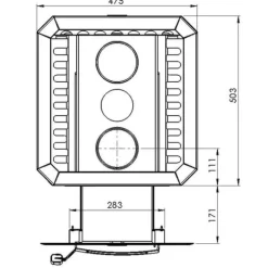 Vedeldat Bastuaggregat Narvi Black 20 Tunnel