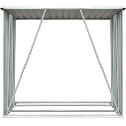 Vedskjul galvaniserat stål 163x83x154 cm grön