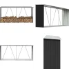 Vedskjul galvaniserat stål 330x84x152 cm antracit - Förvaringsbod För Ved - Vedförvaringsbord - Home & Living