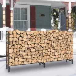 Vedstapelställ, tungt belastat, stor förvaringshållare