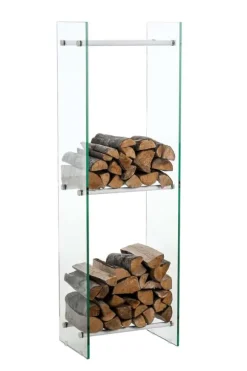 Vedstativ Dacio klarglas 35x35x140 (6-hål) 35 x 35 x 140 cm