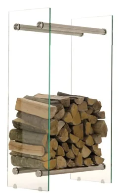 Vedstativ Dacio klarglas 35x40x80 35 x 40 x 80 cm