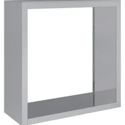 Vedställ i galvaniserat stål för vedförvaring | Storlek: 100x40x100 cm