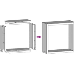 Vedställ i galvaniserat stål för vedförvaring | Storlek: 100x40x100 cm