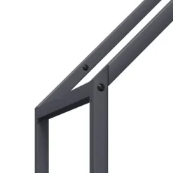 Vedställ i kallvalsat stål - Elegant vedförvaring | Färg: Antracit | Storlek: 40x25x120 cm