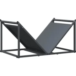 Vedställ i kallvalsat stål - Robust vedförvaring | Färg: Antracit | Storlek: 70x43x34,5 cm