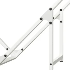 Vedställ i kallvalsat stål - Robusta och eleganta vedförvaringslösningar | Storlek: 80x25x80 cm | Färg: Vit