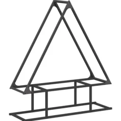 Vedställ i kallvalsat stål – Robusta vedförvaringslösning | Storlek: 80x25x90 cm | Färg: Svart