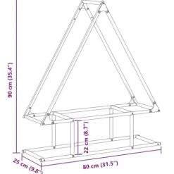 Vedställ i kallvalsat stål – Robusta vedförvaringslösning | Storlek: 80x25x90 cm | Färg: Svart