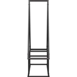 Vedställ i kallvalsat stål – Robusta vedförvaringslösning | Storlek: 80x25x90 cm | Färg: Svart