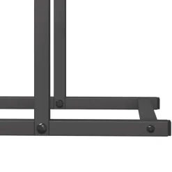 Vedställ i kallvalsat stål – Robusta vedförvaringslösning | Storlek: 80x25x90 cm | Färg: Svart