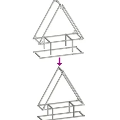 Vedställ i kallvalsat stål – Robusta vedförvaringslösning | Storlek: 80x25x90 cm | Färg: Svart