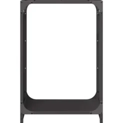 Vedställ i kallvalsat stål - För vedförvaring | Färg: Svart | Storlek: 44x28x65 cm