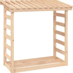 Vedställ i massiv furu - För effektiv vedförvaring | Storlek: 108x64,5x110 cm