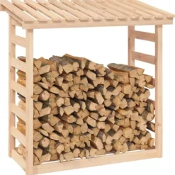 Vedställ i massiv furu - För effektiv vedförvaring | Storlek: 108x64,5x110 cm