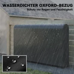 Vedställ i metall 199 × 30 × 121 cm – 0,6 m³ med vattentätt överdrag, upp till 300 kg