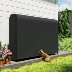 Vedställ i metall 199 × 30 × 121 cm – 0,6 m³ med vattentätt överdrag, upp till 300 kg