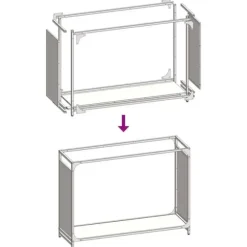 Vedställ i olivgrön kallvalsat stål - Stabil vedhållare | Storlek: 90x28x65 cm