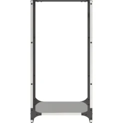 Vedställ i rostfritt stål - Hålla veden torr och organiserad | Storlek: 40x30x80 cm