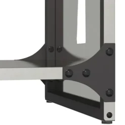 Vedställ i rostfritt stål - Hålla veden torr och organiserad | Storlek: 40x30x80 cm