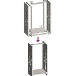 Vedställ i rostfritt stål - Hålla veden torr och organiserad | Storlek: 40x30x80 cm