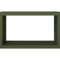 Vedställ i stål för vedförvaring - Slitstarkt och väderbeständigt | Färg: Grön | Storlek: 100x40x60 cm