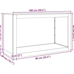 Vedställ i stål för vedförvaring - Slitstarkt och väderbeständigt | Färg: Grön | Storlek: 100x40x60 cm