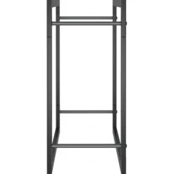 Vedställ matt svart 50x28x56 cm stål