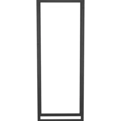 Vedställ matt svart 50x28x132 cm stål