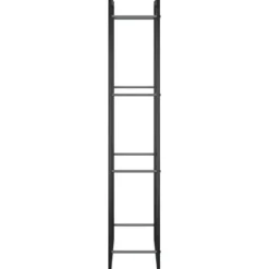 Vedställ matt svart 50x28x132 cm stål