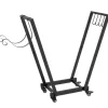 Vedställ med hjul 79×30×81 cm, metall, inkl. tändveds- & verktygskrokar