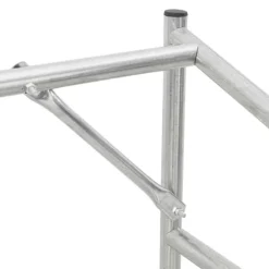 Vedställ med regnskydd - Hållbar vedförvaring | Färg: Galvaniserat stål | Storlek: 100,5x40,5x110,5 cm