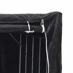 Vedställ med regnskydd - Hållbar vedförvaring | Färg: Galvaniserat stål | Storlek: 100,5x40,5x110,5 cm