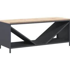 Vedställ med träskiva antracit 100,5x35,5x40 cm