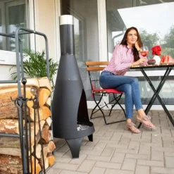 Vedställ, Metall, 100x40x25 cm, Antracit