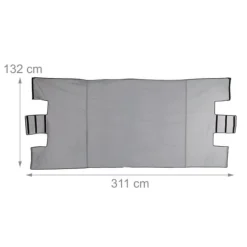 Vedställ, Metall, 122x245x40 cm, Svart