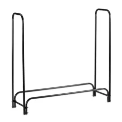 Vedställ, Metall, 122x245x40 cm, Svart