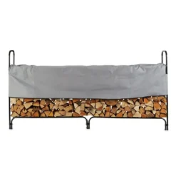 Vedställ, Metall, 122x245x40 cm, Svart