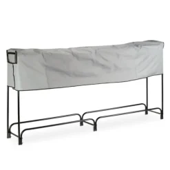 Vedställ, Metall, 122x245x40 cm, Svart