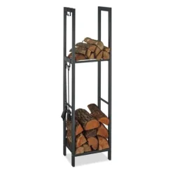 Vedställ, 2-nivåer, 100x40x30 cm, Antracit