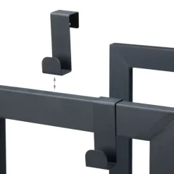 Vedställ, 2-nivåer, 100x40x30 cm, Antracit