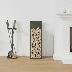 Vedställ olivgrön 25x25x80 cm kallvalsat stål