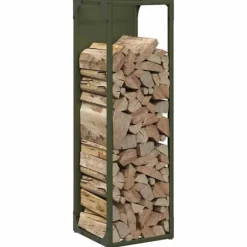 Vedställ olivgrön 25x25x80 cm kallvalsat stål