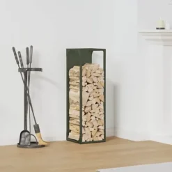 Vedställ olivgrön 25x25x80 cm kallvalsat stål