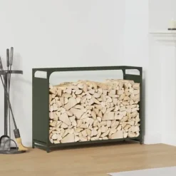 Vedställ olivgrön 90x28x65 cm kallvalsat stål