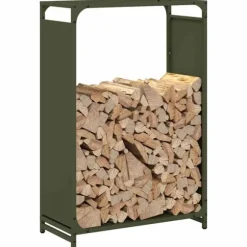 Vedställ olivgrön 60x28x90 cm kallvalsat stål