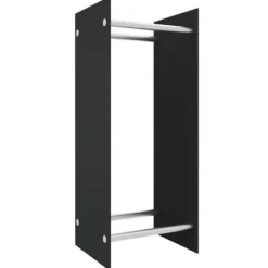 Vedställ svart 40x35x100 cm härdat glas