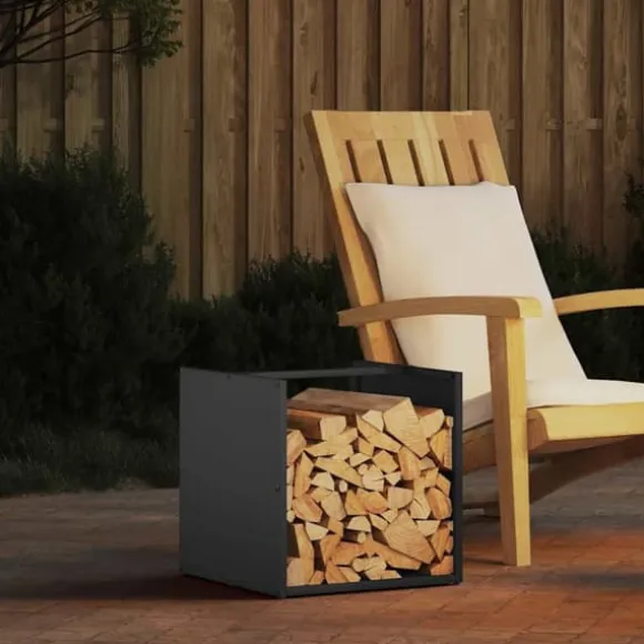 Vedställ svart 40x40x40 cm kallvalsat stål