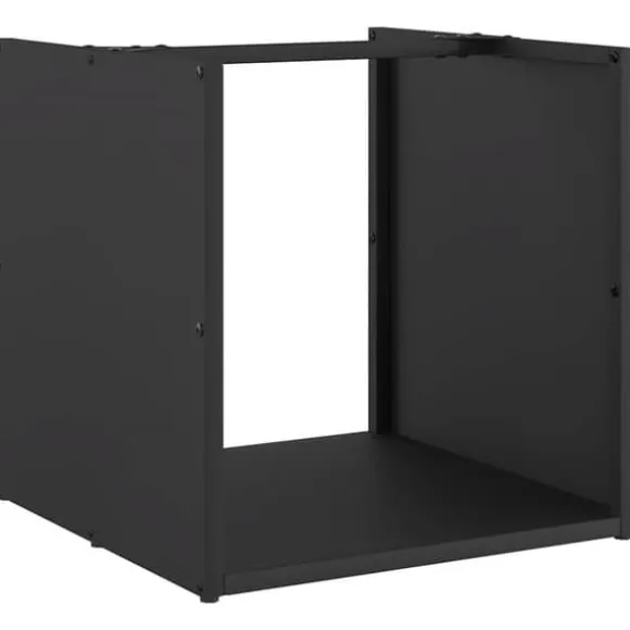 Vedställ svart 40x40x40 cm kallvalsat stål